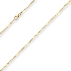 1,9mm Panzerstegkette Collier Halskette aus 333 Gold Gelbgold 50cm