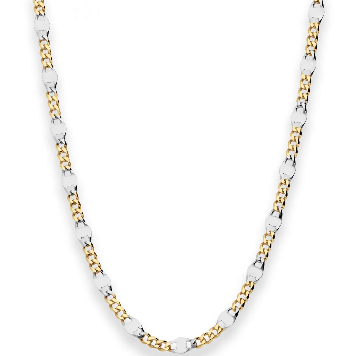 3,1mm Panzerstegkette Collier Halskette aus 585 Gold Gelbgold 50cm