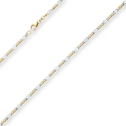 3,1mm Panzerstegkette Collier Halskette aus 333 Gold Gelbgold 45cm