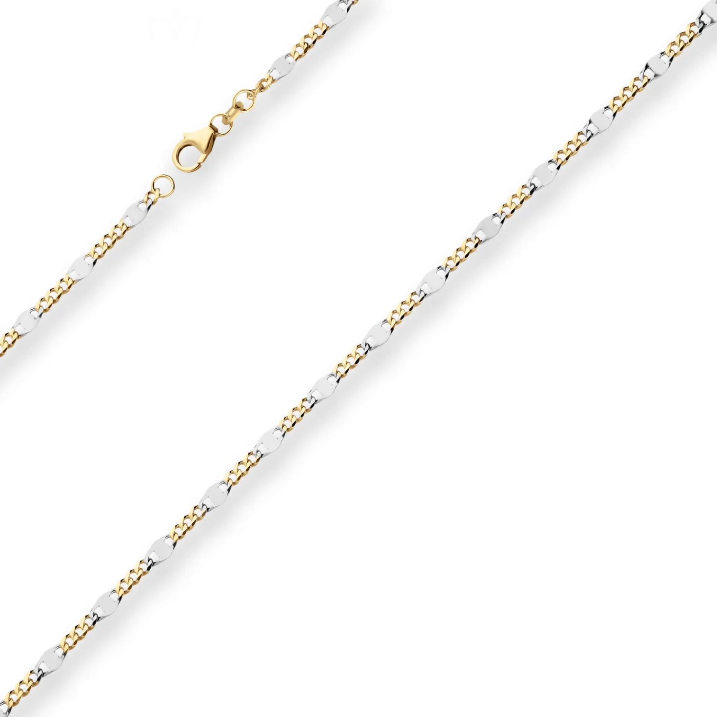 3,1mm Panzerstegkette Collier Halskette aus 333 Gold Gelbgold 45cm