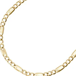 3,4mm Panzer-Steg Kette Halskette aus 333 Gold Gelbgold 45cm Unisex Goldkette