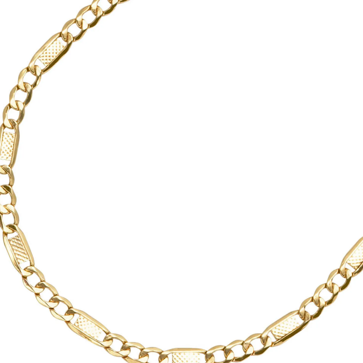 3,4mm Panzer-Steg Kette Halskette aus 333 Gold Gelbgold 45cm Unisex Goldkette