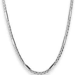 2,9mm Panzerstegkette Kette Collier Halskette aus 925 Silber rhodiniert 50cm