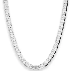 6,5mm Panzerstegkette Silberkette Collier Halskette aus 925 Silber 60cm