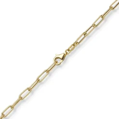 3,5mm Paper Clip Anker weit Kette Collier Halskette aus 585 Gold Gelbgold 70cm