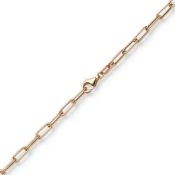 3,5mm Paper Clip Anker weit Kette Collier Halskette aus 585 Gold Rotgold 50cm