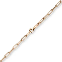 3,5mm Paper Clip Anker weit Kette Collier Halskette aus 585 Gold Rotgold 70cm