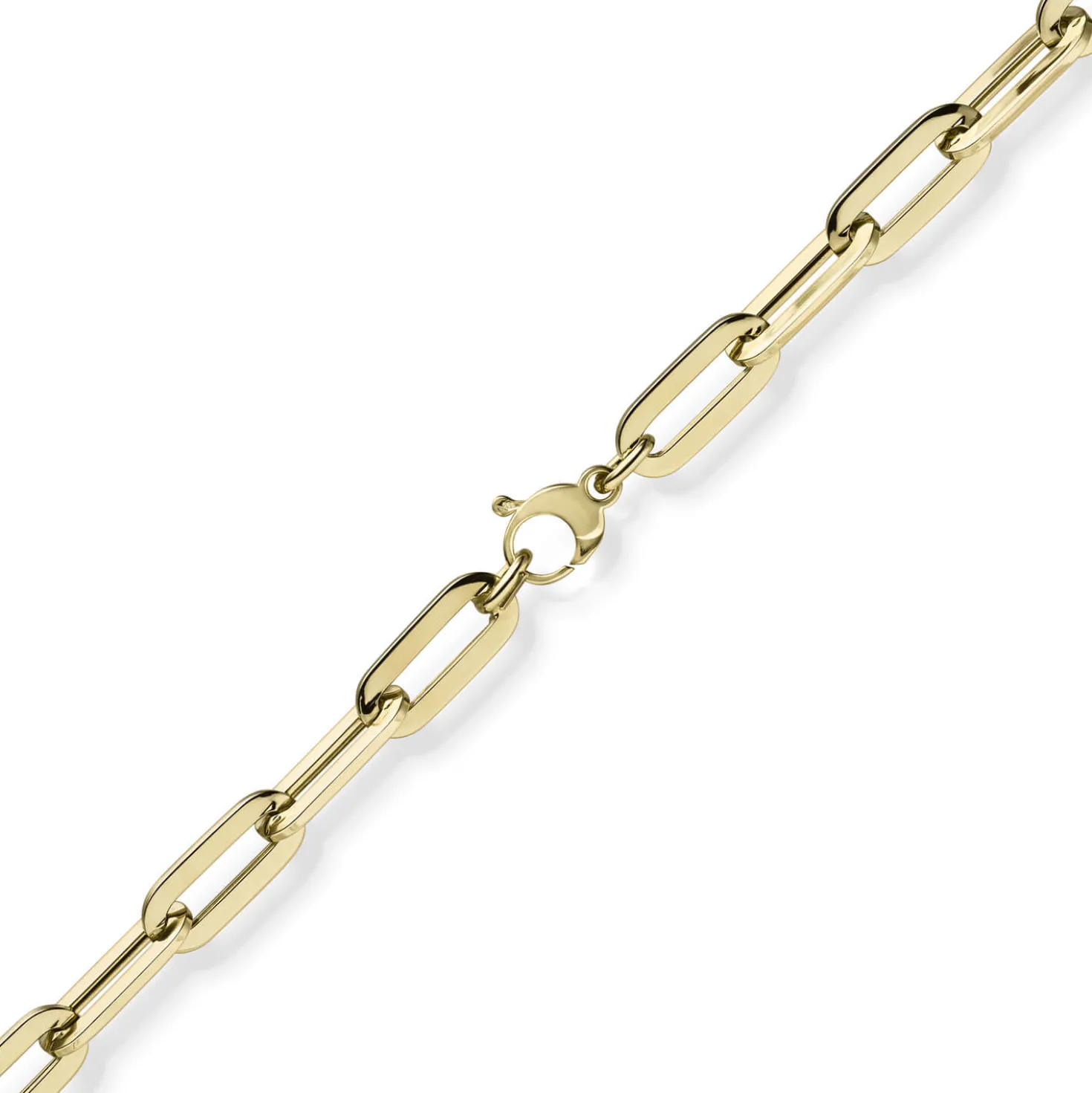 8mm Paper Clip Armband Armschmuck Armkette 585 Gold Gelbgold 19cm