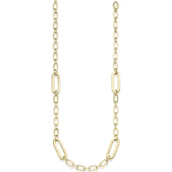 6mm Paper-Clip Kette Halskette Collier aus 585 Gold Gelbgold 90cm