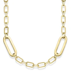 6mm Paper-Clip Kette Halskette Collier aus 585 Gold Gelbgold 50cm