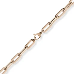 8mm Paper Clip Kette Halskette Collier aus 585 Gold Rotgold 45cm