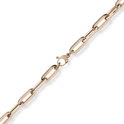 8mm Paper Clip Kette Halskette Collier aus 750 Gold Rotgold 50cm