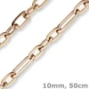 10mm Paper-Clip Kette Halskette Collier aus 585 Gold Rotgold glänzend 50cm