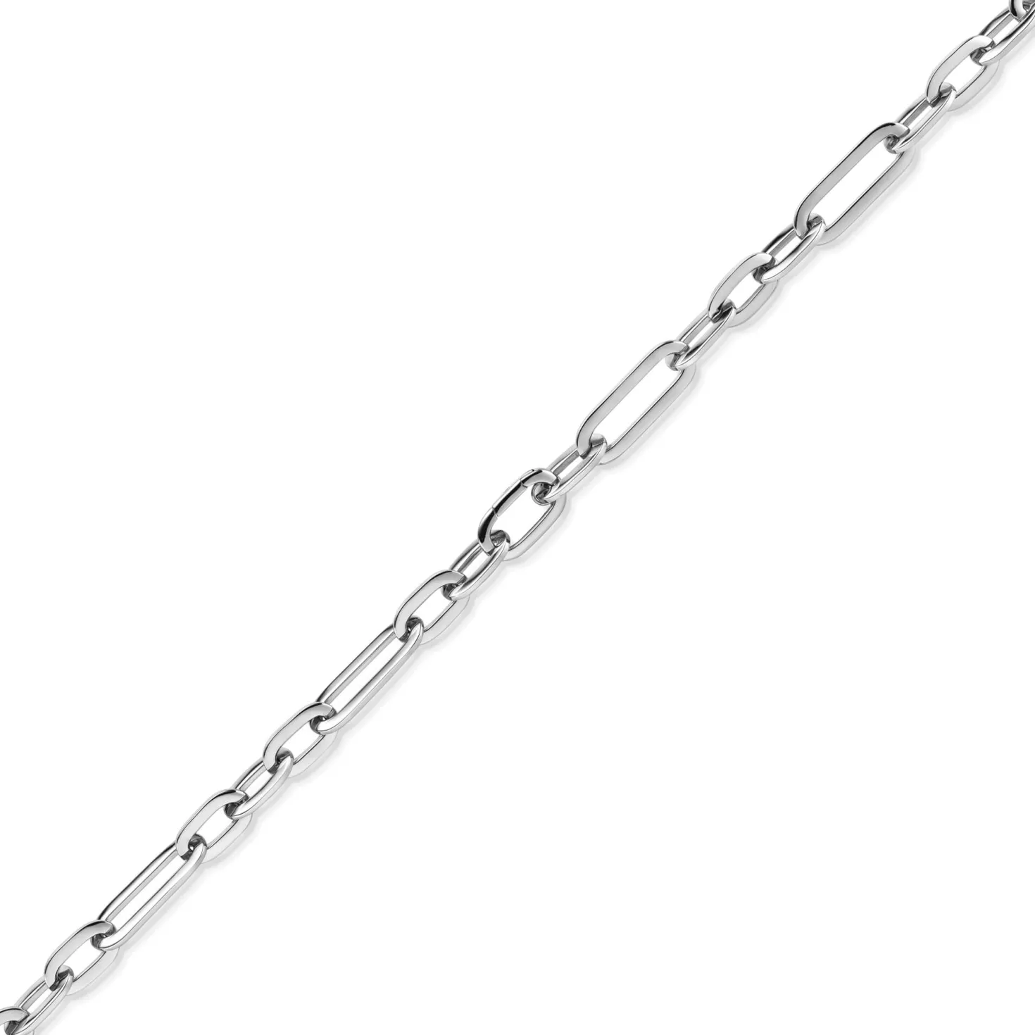 10mm Paper-Clip Kette Halskette Collier aus 585 Gold Weißgold glänzend 50cm