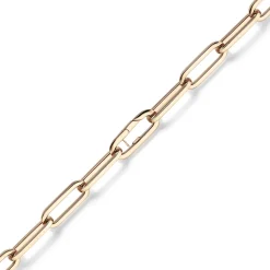 12mm Paper Clip Weit-Anker Armband Armkette aus 585 Gold Rotgold 22cm