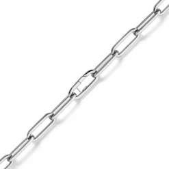 12mm Paper Clip Weit-Anker Kette Collier Halskette aus 585 Gold Weißgold 60cm