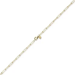 2,5mm Paper Clip Weit-Ankerkette Kette Collier 585 Gelbgold strukturiert 45cm