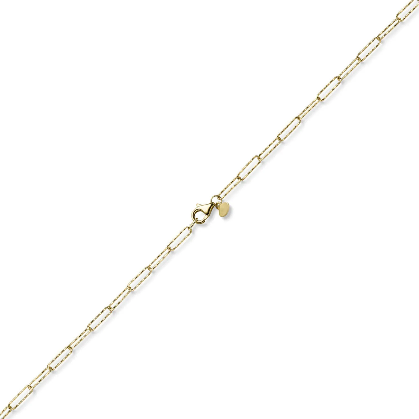 2,5mm Paper Clip Weit-Ankerkette Kette Collier 585 Gelbgold strukturiert 45cm