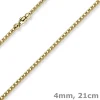 4mm Phantasiearmband Armkette Armschmuck aus 585 Gold Gelbgold glänzend 21cm