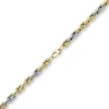 6,5mm Phantasie Armband Armkette Armschmuck aus 585 Gold gelb/weiß bicolor 19cm