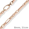 8mm Phantasie-Armband Armkette Armschmuck aus 585 Gold Rotgold 21cm