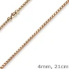 4mm Phantasiearmband Armkette Armschmuck aus 585 Gold Rotgold glänzend 21cm