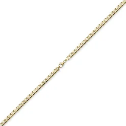 6,5mm Phantasiearmband Armkette Armschmuck, 585 Gold Gelbgold, glänzend, 21cm