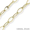 12mm Phantasie Armband Armkette aus 585 Gold Gelbgold glänzend 21cm
