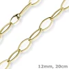 12mm Phantasie Armband Armkette aus 585 Gold Gelbgold glänzend 20cm