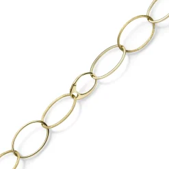 24mm Phantasie Armband Armkette aus 585 Gold Gelbgold matt glänzend 20cm