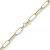 9mm Phantasie Armband Armkette aus 585 Gold Gelbgold oval vierkant 22cm