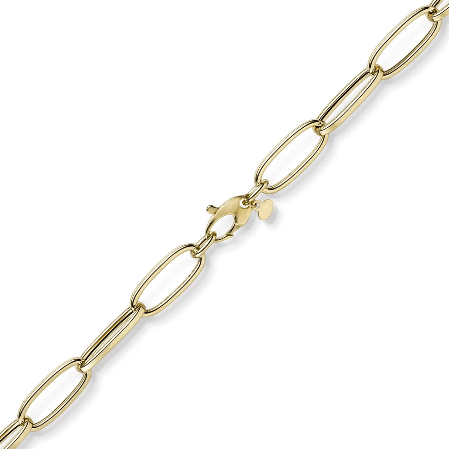 9mm Phantasie Armband Armkette aus 585 Gold Gelbgold oval vierkant 22cm
