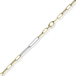 5mm Phantasie Armband Armkette aus 585 Gold Gelbgold Weißgold vierkant 21cm