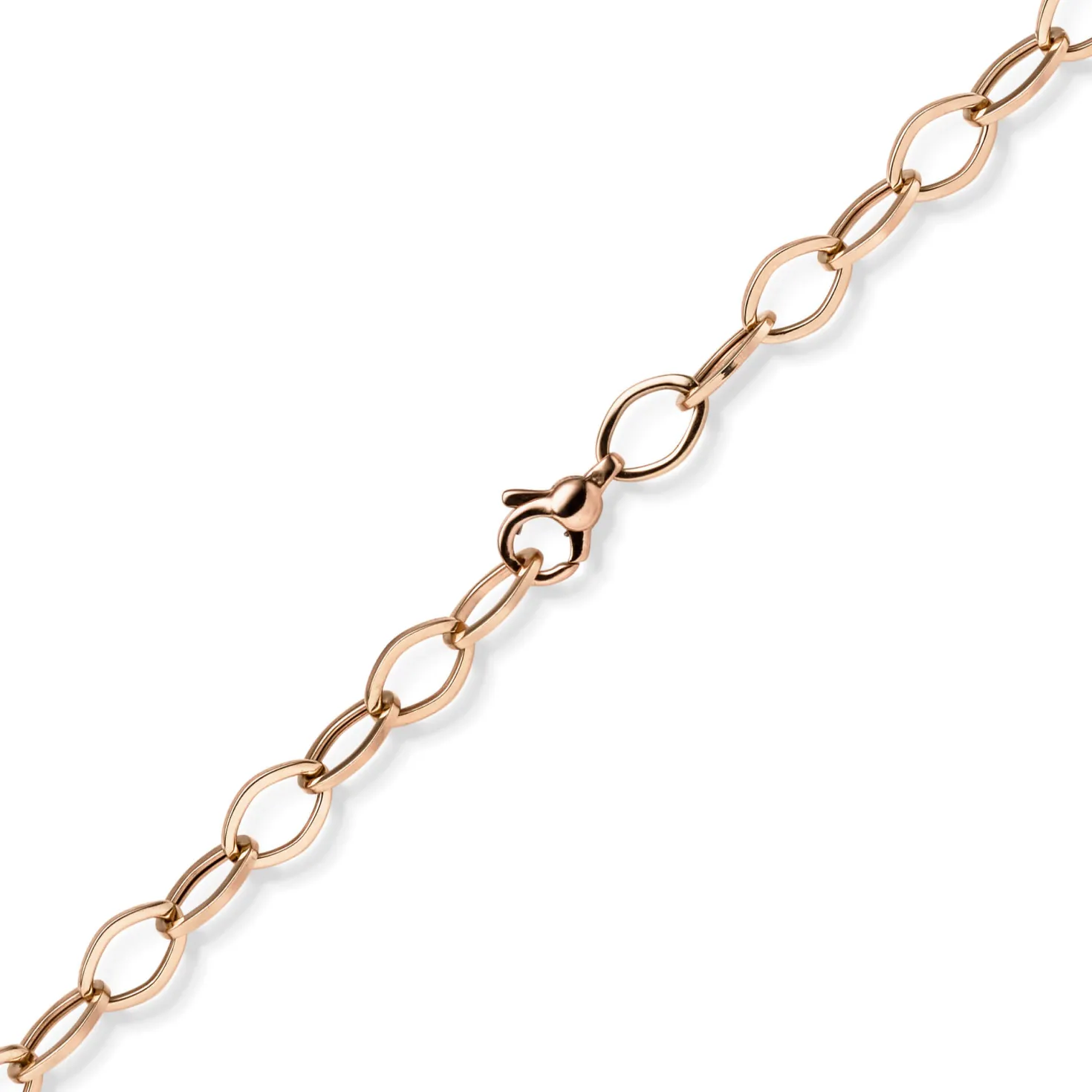 7mm Phantasie Armband Armkette aus 585 Gold Rotgold glänzend 21cm