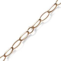 14,5mm Phantasie Armband Armkette aus 585 Gold Rotgold oval vierkant 22cm
