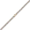7,5mm Phantasie Armband Armkette aus 585 Gold Weißgold Rotgold bicolor 19cm
