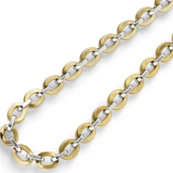 6,5mm Phantasie-Armband Armschmuck 585 Gold Gelbgold Weißgold bicolor 19cm