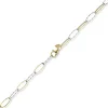 5mm Phantasie Armband mit ovalen Kettengleidern aus 585 Gold gelb/weiß 21cm