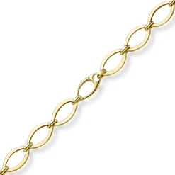 12,5mm Phantasie-Armband ovale Kettenglieder Armkette 585 Gold Gelbgold 19cm