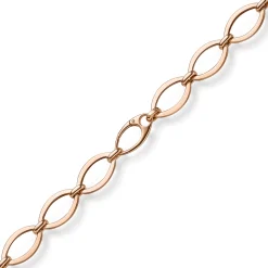 12,5mm Phantasie-Armband ovale Kettenglieder Armkette 585 Gold Rotgold 21cm