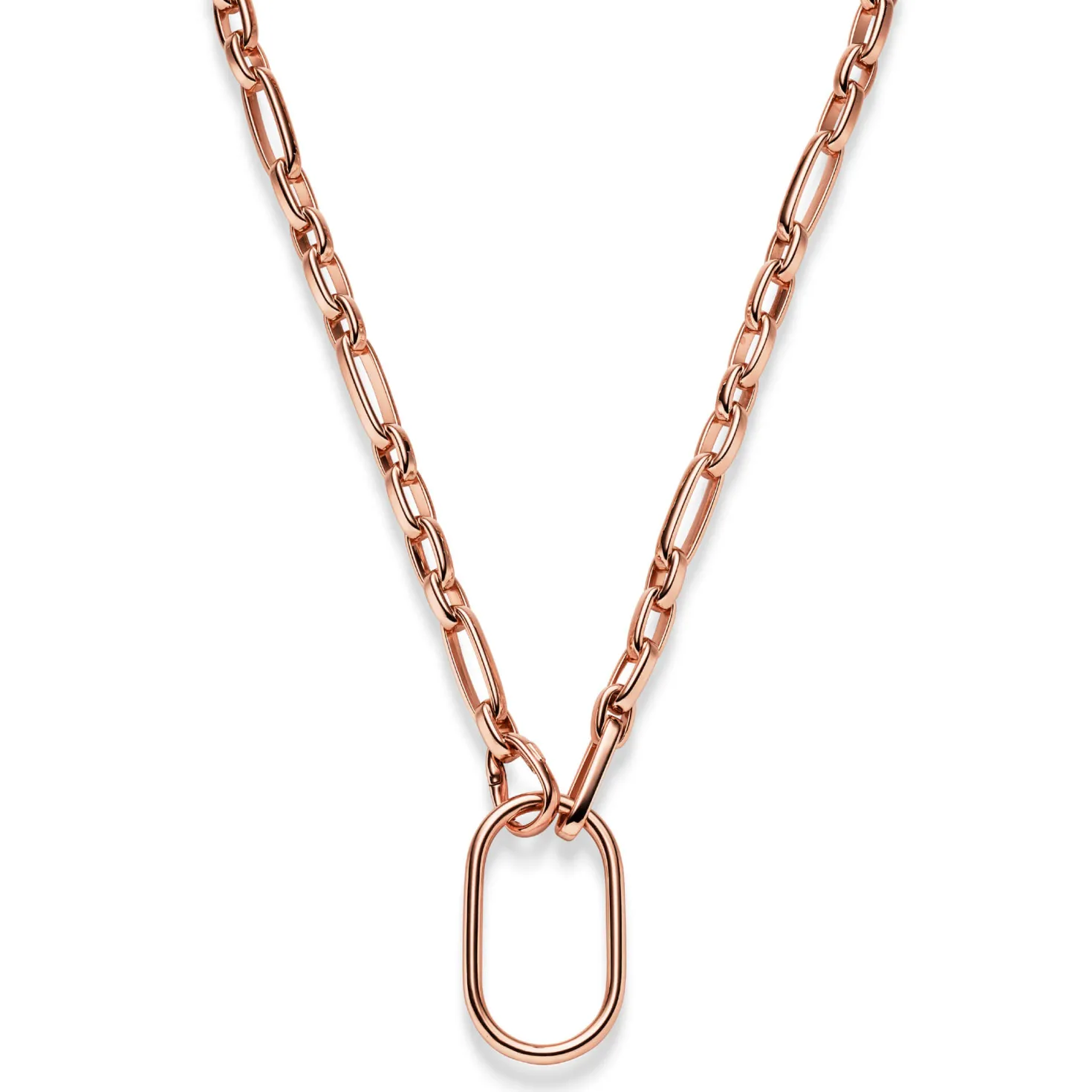 8mm Phantasie Halskette Collier mit Dekoelement 28x49mm 585 Gold Rotgold 55cm