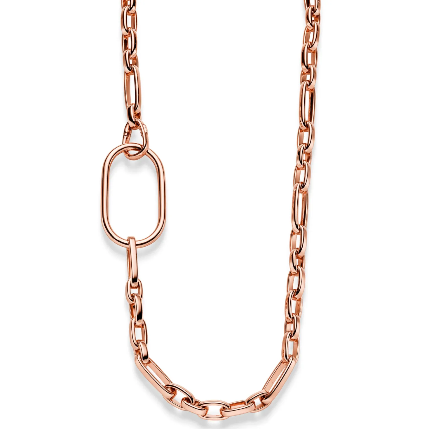 8mm Phantasie Halskette Collier mit Dekoelement 28x49mm 585 Gold Rotgold 55cm
