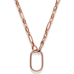 8mm Phantasie Halskette Collier mit Dekoelement 28x49mm 585 Gold Rotgold 55cm