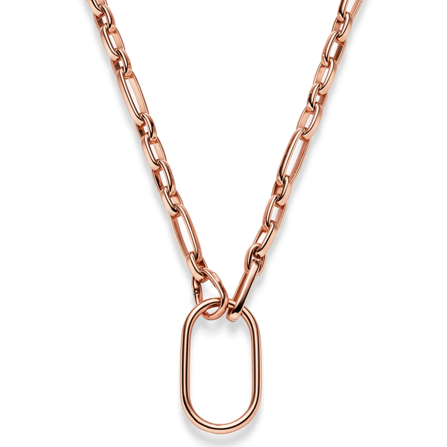 8mm Phantasie Halskette Collier mit Dekoelement 28x49mm 585 Gold Rotgold 55cm