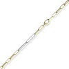 5mm Phantasie Kette Collier aus 585 Gold Gelbgold Weißgold vierkant 50cm