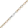 6mm Phantasie Kette Collier aus 585 Gold Weißgold Rotgold oval flach 50cm