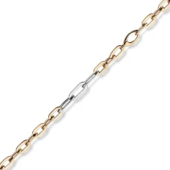 6mm Phantasie Kette Collier aus 585 Gold Weißgold Rotgold oval flach 50cm