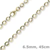 6,5mm Phantasie-Kette Collier 585 Gold Gelbgold Weißgold bicolor 45cm glänzend