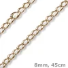 8mm Phantasiekette Collier Halskette Halsschmuck 585 Gold Rotgold glänzend 45cm