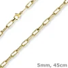 5mm Phantasiekette Halskette Collier aus 585 Gold Gelbgold 45cm